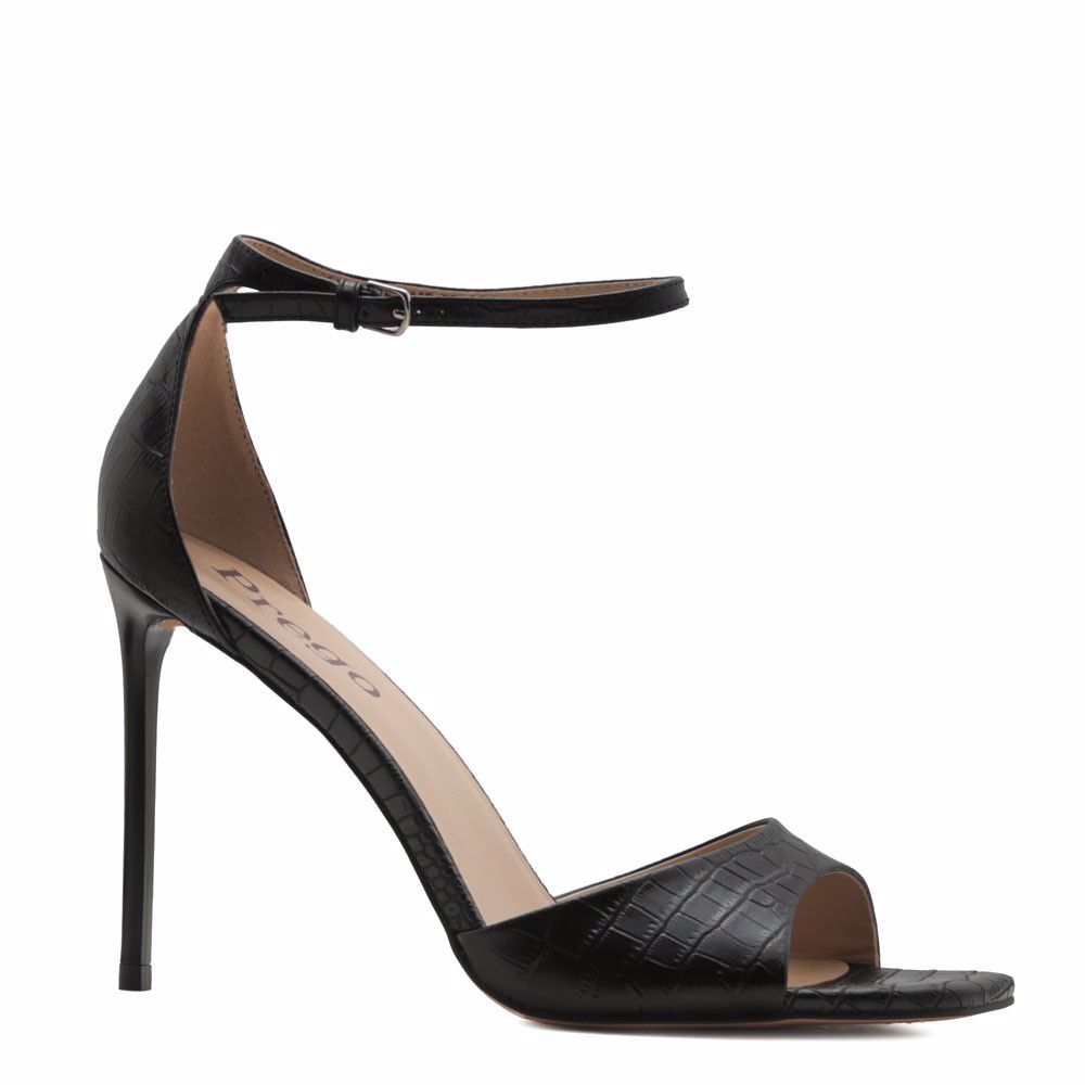 Босоніжки на підборах prego, Чорний
Босоніжки на підборах prego, Чорний