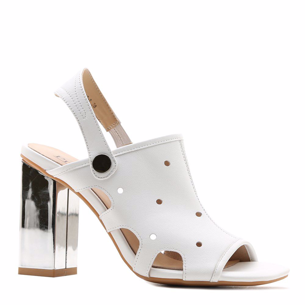 Босоніжки на підборах, Білий
Босоніжки на підборах, Білий