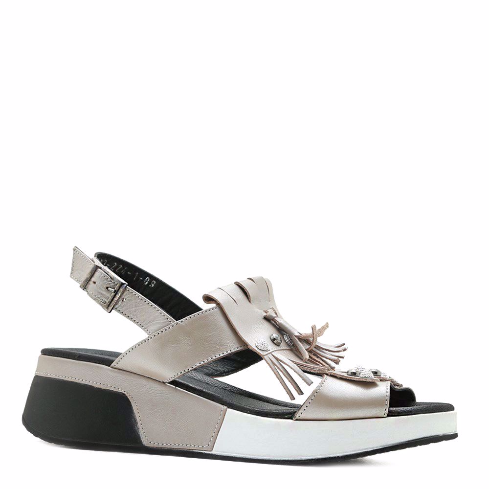 Босоножки на платформе, Бежевый 
Босоножки на платформе, Бежевый