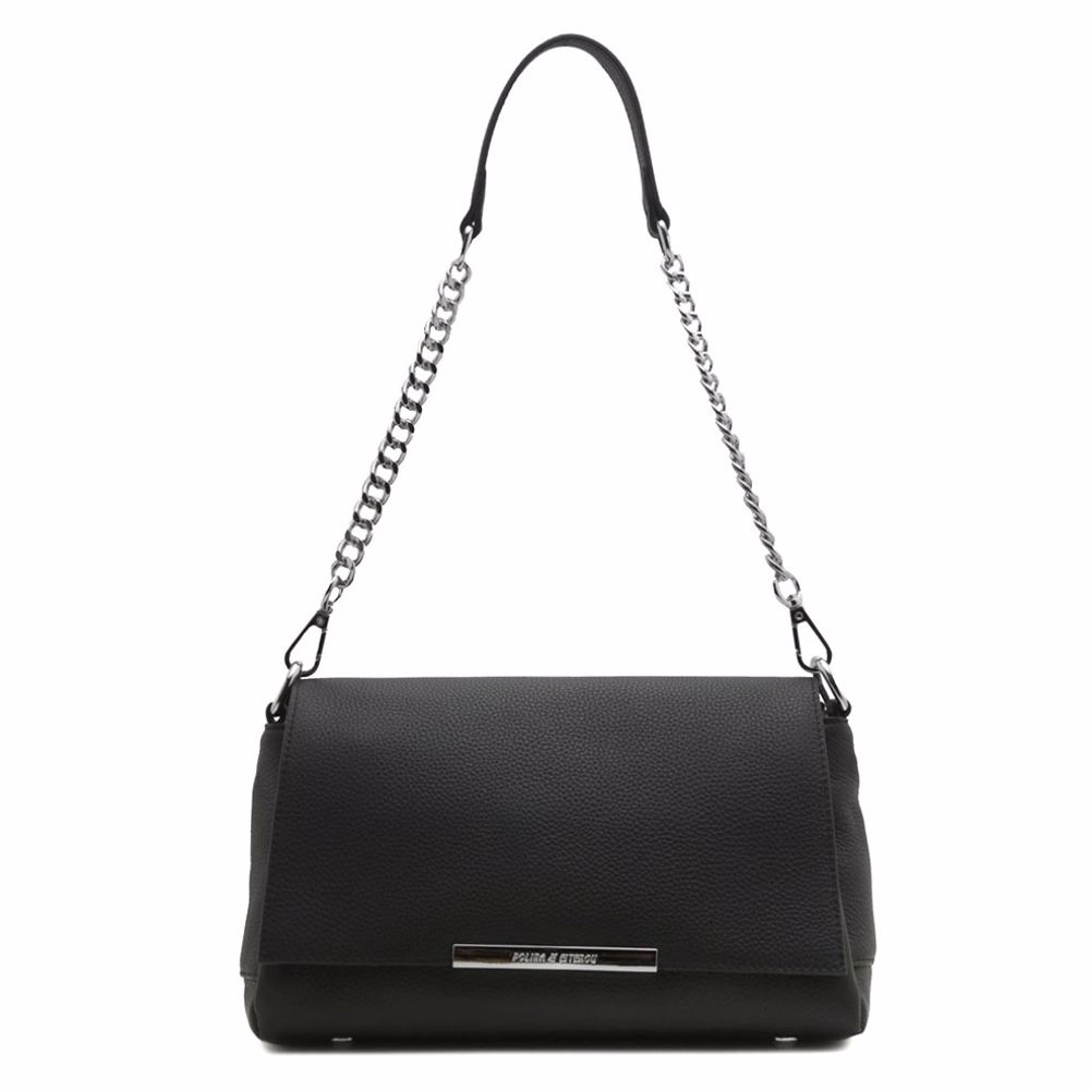 Сумка-почтальонка, Чорний 
Сумка-почтальонка, Чорний