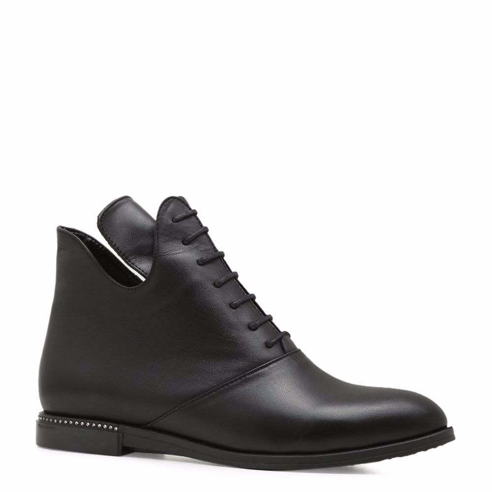 Черевики осінні на низькому ходу, Чорний 
Черевики осінні на низькому ходу, Чорний