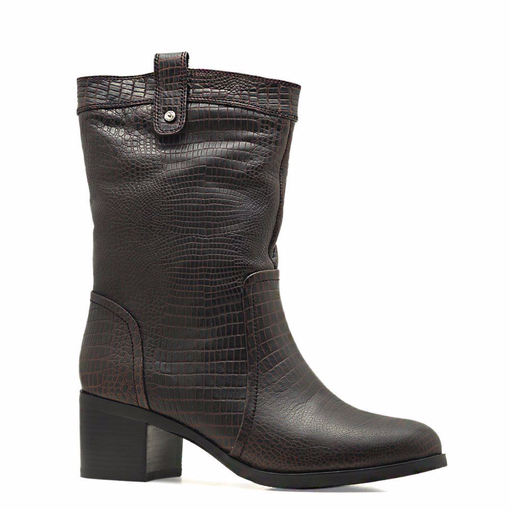 Ботинки зимние на каблуке, Коричневый
Ботинки зимние на каблуке, Коричневый