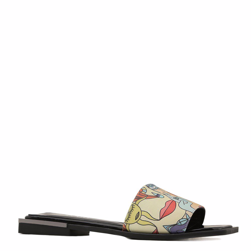 Шлепанцы на низком ходу, Комбінований
Шлепанцы на низком ходу, Комбінований