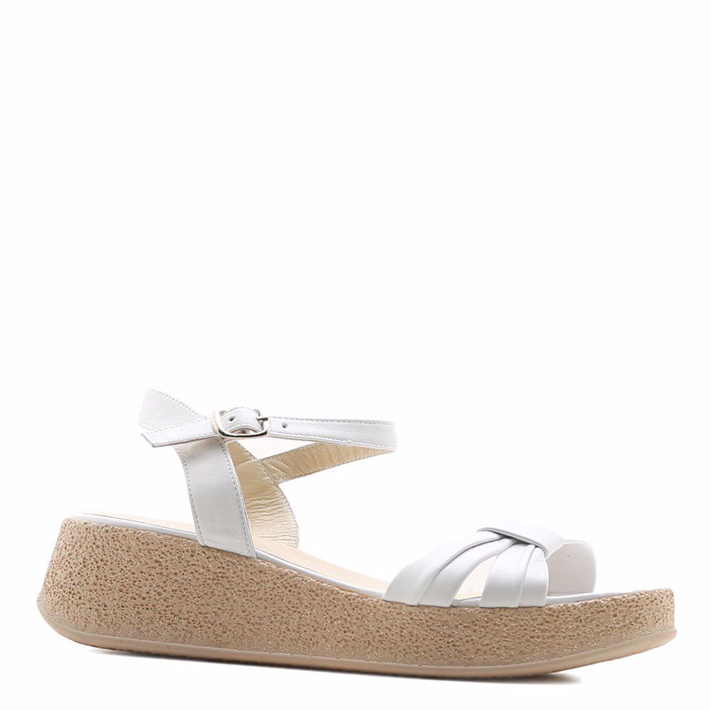 Босоніжки на платформі, Білий 
Босоніжки на платформі, Білий