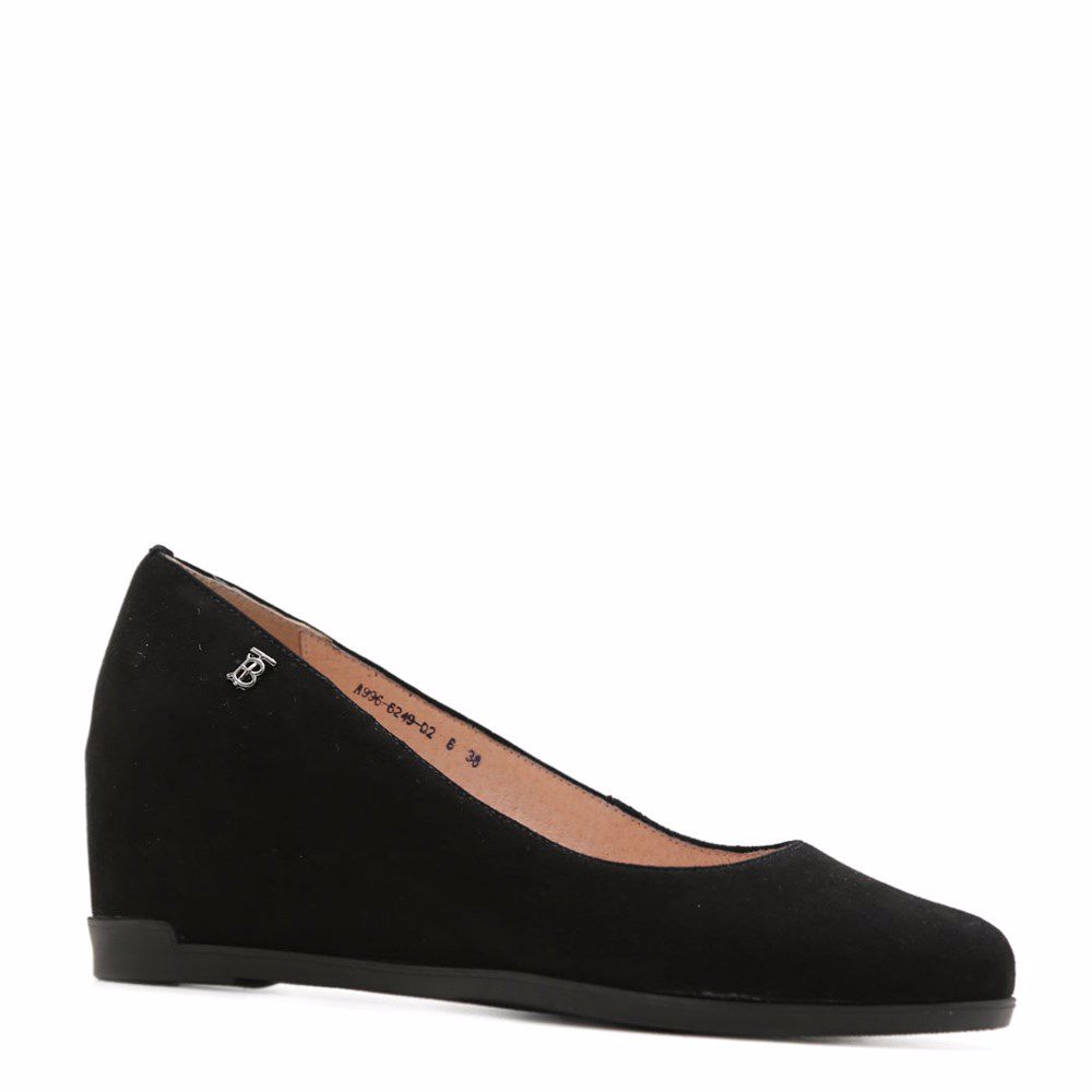 Туфлі на танкетці, Чорний 
Туфлі на танкетці, Чорний