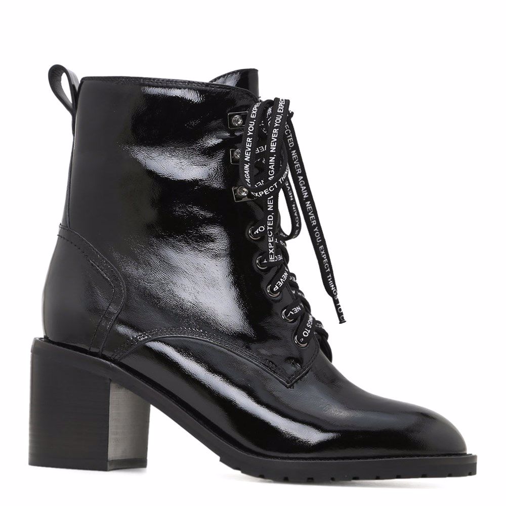 Черевики осінні на підборах, Чорний 
Черевики осінні на підборах, Чорний