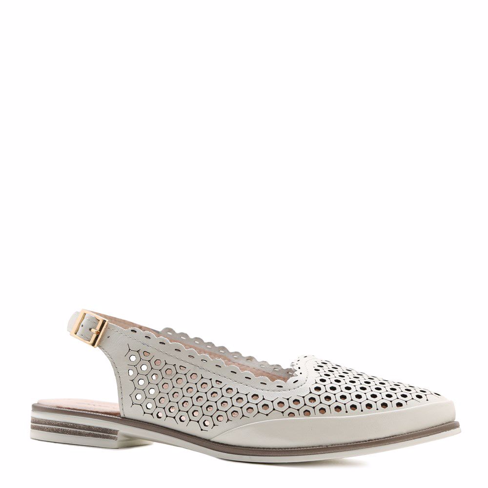 Босоніжки на низькому ходу, Кремовий 
Босоніжки на низькому ходу, Кремовий