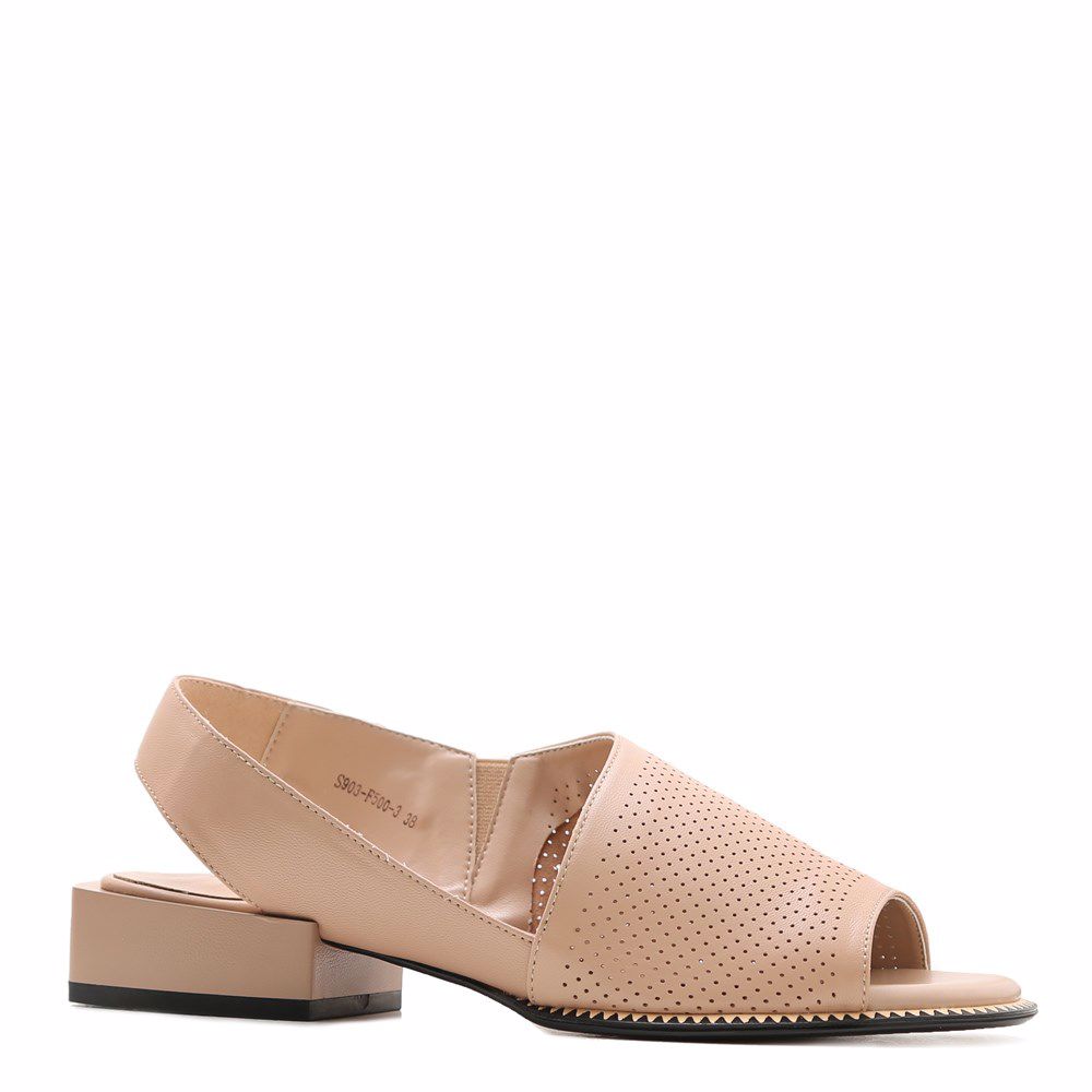 Босоніжки на низькому ходу, Бежевий
Босоніжки на низькому ходу, Бежевий