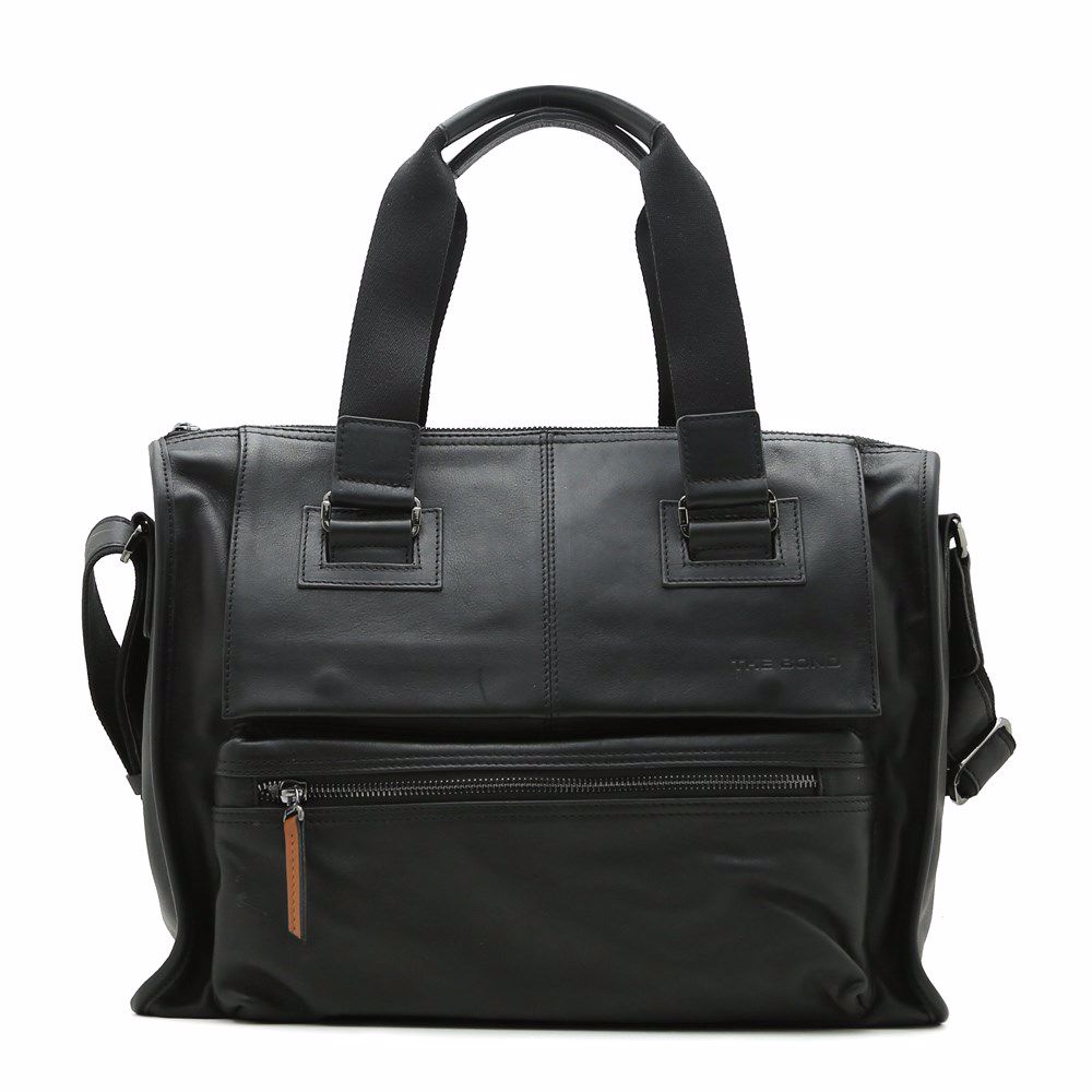 Портфель чоловічий з натуральної шкіри, Чорний 
Портфель чоловічий з натуральної шкіри, Чорний