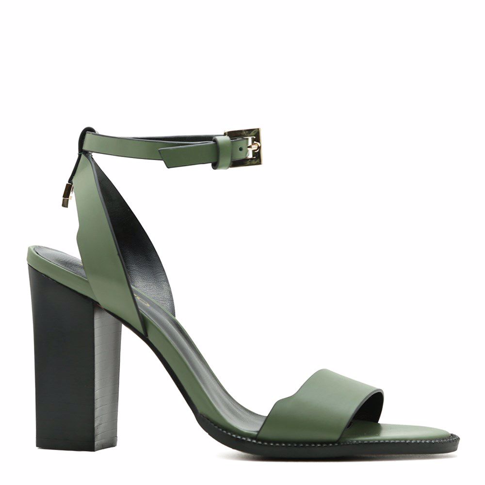 Босоніжки на підборах, Оливковий
Босоніжки на підборах, Оливковий