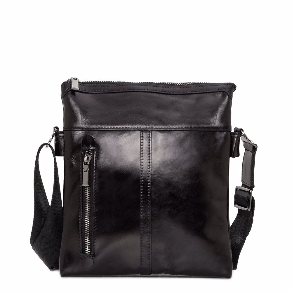 Сумка чоловіча з натуральноі шкіри, Чорний 
Сумка чоловіча з натуральноі шкіри, Чорний