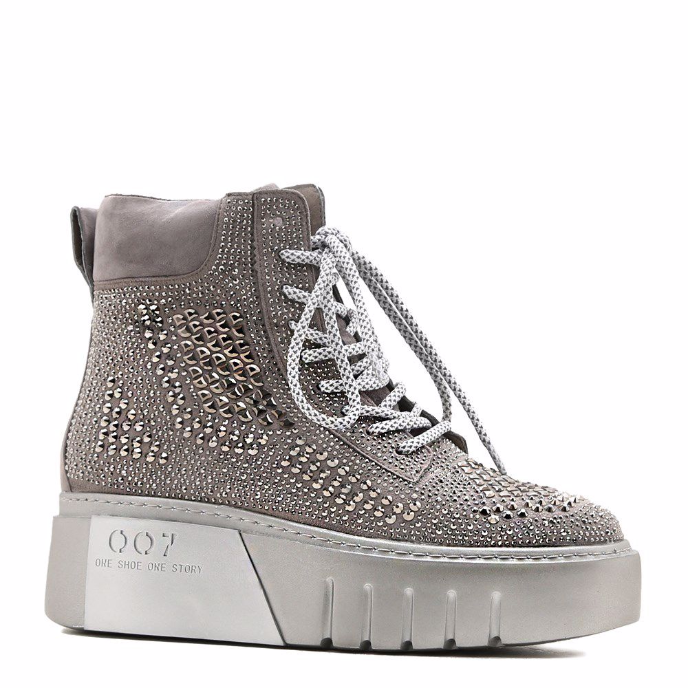 Ботинки осенние на платформе, Сірий
Ботинки осенние на платформе, Сірий