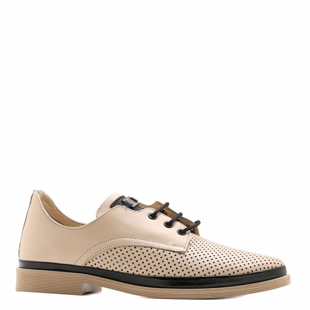 Туфлі з перфорацією, Бежевий 
Туфлі з перфорацією, Бежевий