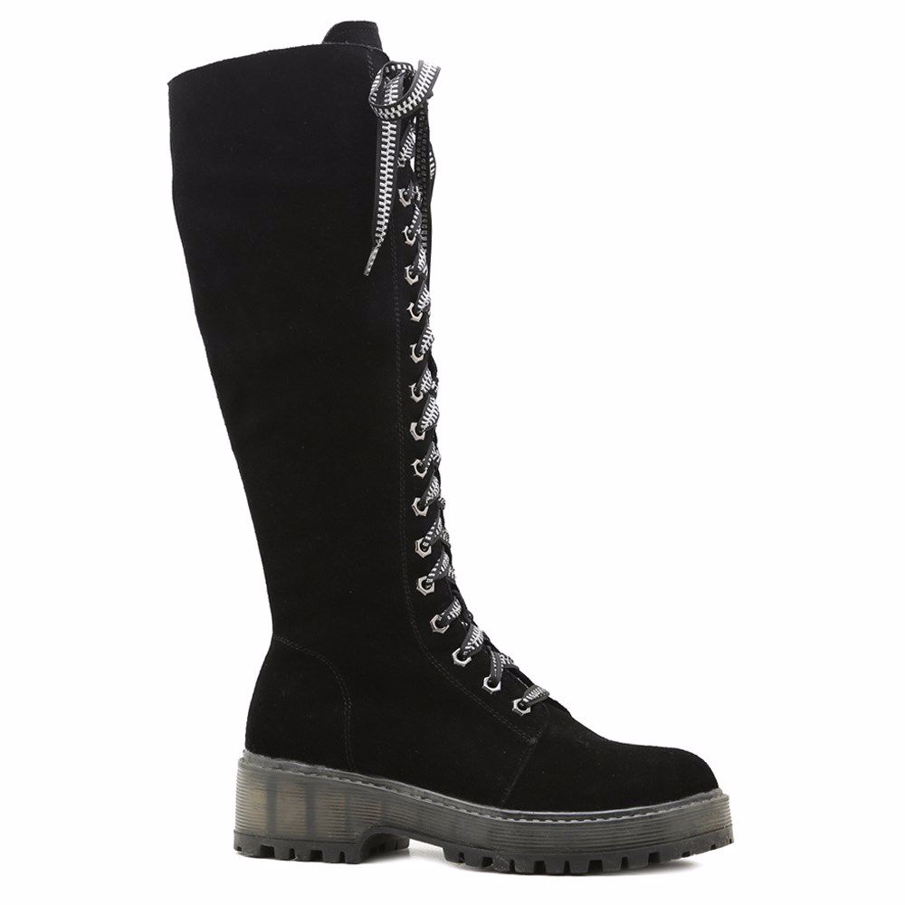 Чоботи осінні на низькому ходу prego, Чорний 
Чоботи осінні на низькому ходу prego, Чорний