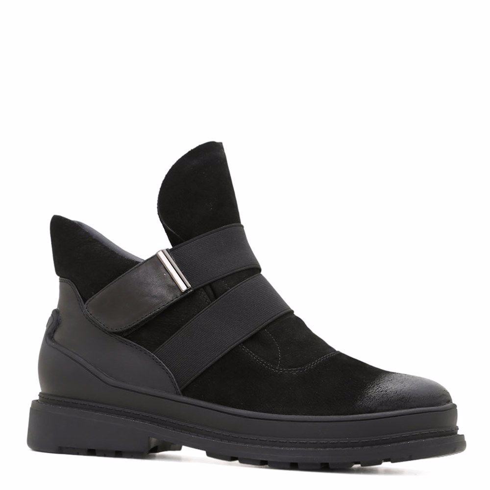 Черевики зимові на низькому ходу, Чорний 
Черевики зимові на низькому ходу, Чорний