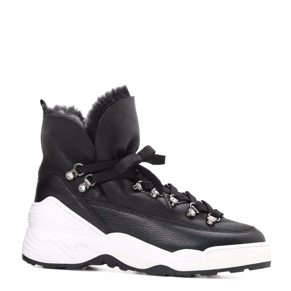 Черевики зимові на платформі, Чорний
Черевики зимові на платформі, Чорний