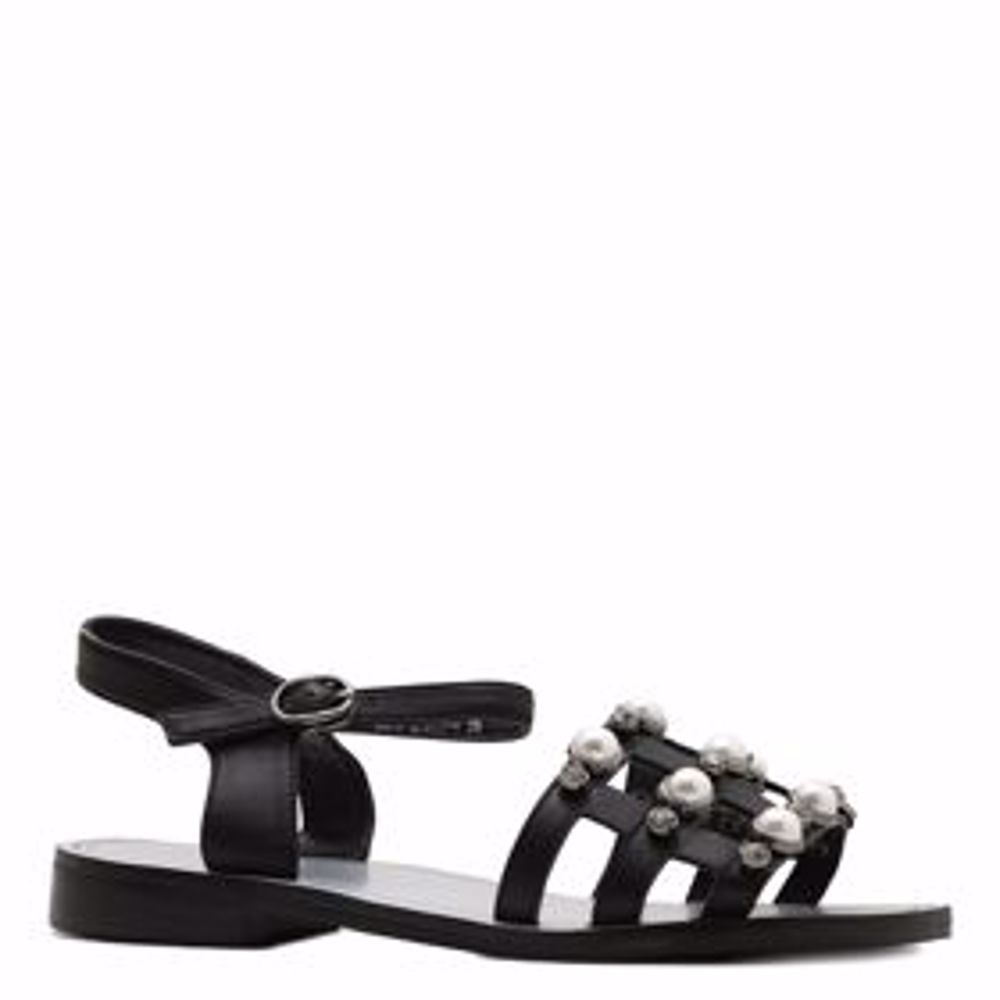 Босоніжки на низькому ходу prego, Чорний 
Босоніжки на низькому ходу prego, Чорний