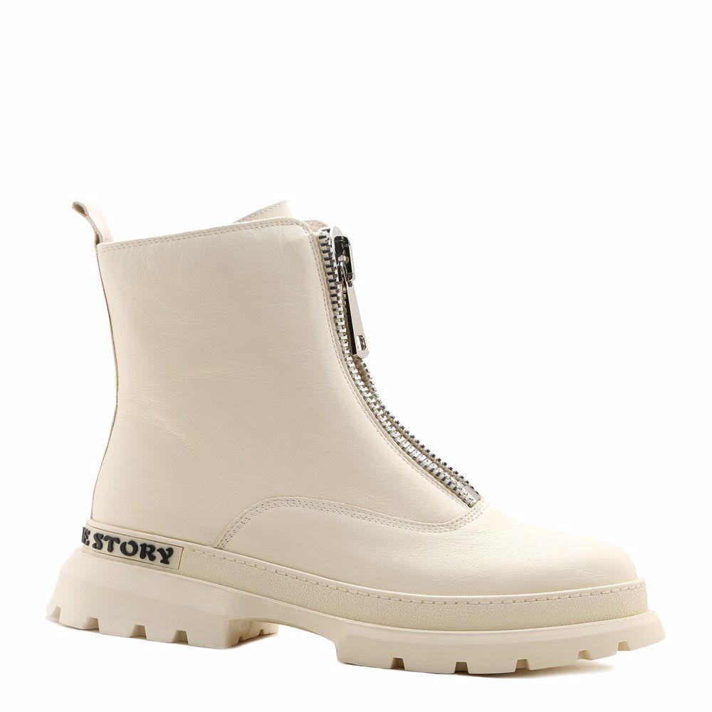 Черевики осінні на низькому ходу prego, Кремовий 
Черевики осінні на низькому ходу prego, Кремовий